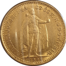 Pre-Owned 1908 Hungarian 10 Korona Franz Joseph I Gold Coin