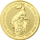 Pre-Owned 2021 UK Queen's Beasts The White Greyhound of Richmond 1oz Gold Coin
