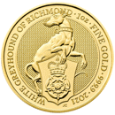 Pre-Owned 2021 UK Queen's Beasts The White Greyhound of Richmond 1oz Gold Coin