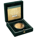 Pre-Owned 2002 UK Shield Brilliant Uncirculated £5 Gold Coin