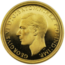 Pre-Owned 1937 George VI Half Sovereign Proof Design Gold Coin