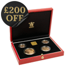 Pre-Owned 1999 UK Sovereign Proof Gold 4-Coin Collection