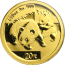 Pre-Owned 2008 Chinese Panda 1/20oz Gold Coin