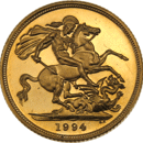 Pre-Owned 1994 UK Full Sovereign Proof Design Gold Coin