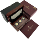 Pre-Owned 2018 UK Full, Half, and Quarter Sovereign Gold Proof 3-Coin Set