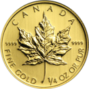 Pre-Owned Canadian Maple 1/4oz Gold Coin - Mixed Dates