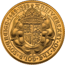 Pre-Owned 1989 UK 500th Anniversary Full Sovereign Proof Design Gold Coin