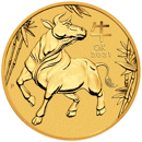 Pre-Owned 2021 Australian Lunar Ox 1oz Gold Coin