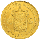 Pre-Owned 1917 Netherlands 10 Guilders Gold Coin