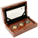 Pre-Owned 2016 UK Full, Half, and Quarter Sovereign Proof Gold 3-Coin Set