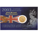 Pre-Owned 2003 UK Half Sovereign Gold Coin - Carded
