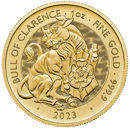 2023 UK Tudor Beasts Bull of Clarence 1oz Gold Coin