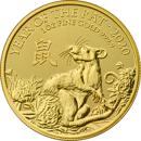 Pre-Owned 2020 UK Lunar Rat 1oz Gold Coin