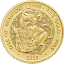 Pre-Owned 2023 UK Tudor Beasts 'Yale of Beaufort' 1/4oz Gold Coin