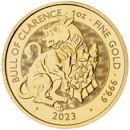 Pre-Owned 2023 UK Tudor Beasts Bull of Clarence 1oz Gold Coin
