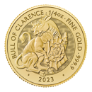 Pre-Owned 2023 UK Tudor Beasts Bull of Clarence 1/4oz Gold Coin