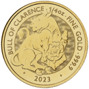 Pre-Owned 2023 UK Tudor Beasts Bull of Clarence 1/4oz Gold Coin