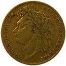 Pre-Owned 1825 George IV Laureate Head Half Sovereign Gold Coin