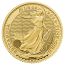 Pre-Owned UK King Charles III Britannia 1/4oz Gold Coin - Mixed Dates