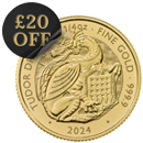 2024 UK Tudor Beasts Tudor Dragon 1/4oz Gold Coin