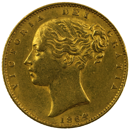 Pre-Owned 1864 London Mint DN.53 Victorian 'Shield' Full Sovereign Gold Coin