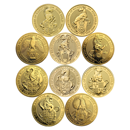Pre-Owned UK Queen's Beasts 1oz Gold Coin Collection (10 Coins)