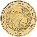 Pre-Owned 2024 UK Tudor Beasts Seymour Unicorn 1/4oz Gold Coin