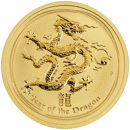 Pre-Owned 2012 Australian Lunar Dragon 1/2oz Gold Coin