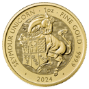 Pre-Owned 2024 UK Tudor Beasts Seymour Unicorn 1oz Gold Coin