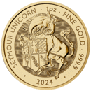 Pre-Owned 2024 UK Tudor Beasts Seymour Unicorn 1oz Gold Coin