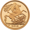 Pre-Owned 2018 UK Half Sovereign Proof Design Gold Coin