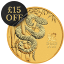 2025 Australian Lunar Snake 1/10oz Gold Coin