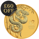 2025 Australian Lunar Snake 1/4oz Gold Coin