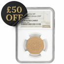 Pre-Owned 2019 UK Girl Guiding 50p Piedfort Proof Gold Coin - NGC Graded PF70 Ultra Cameo - 5878561-005