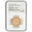 Pre-Owned 2019 UK Boy Scouts 50p Piedfort Proof Gold Coin - NGC Graded PF70 Ultra Cameo - 5878561-002