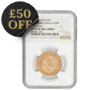 Pre-Owned 2019 UK Boy Scouts 50p Piedfort Proof Gold Coin - NGC Graded PF70 Ultra Cameo - 5878561-002