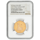 Pre-Owned 2019 UK New Pence 50p Piedfort Proof Gold Coin - NGC Graded PF70 Ultra Cameo - 5878561-001