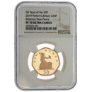Pre-Owned 2019 UK New Pence 50p Piedfort Proof Gold Coin - NGC Graded PF70 Ultra Cameo - 5878561-001