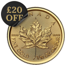 2025 Canadian Maple 1/10oz Gold Coin