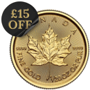 2025 Canadian Maple 1/20oz Gold Coin