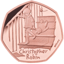 Pre-Owned 2020 UK 'Christopher Robin' 50p Proof Design Gold Coin