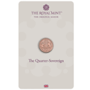 Pre-Owned 2022 UK Memorial Quarter Sovereign Gold Coin - Carded