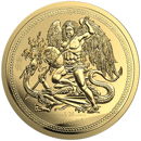 Pre-Owned Isle of Man King Charles III Angel 1/20oz Gold Coin - Mixed Dates