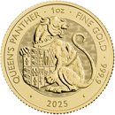 Pre-Owned 2025 UK Tudor Beasts Queen’s Panther 1oz Gold Coin