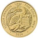 Pre-Owned 2024 UK Tudor Beasts Tudor Dragon 1/4oz Gold Coin
