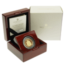 Pre-Owned 2025 UK Shield Design Full Sovereign Piedfort Proof Gold Coin