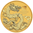 Pre-Owned 2024 Australian Lunar Dragon 1/20oz Gold Coin