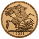 Pre-Owned 2021 Full Sovereign Proof Design Gold Coin