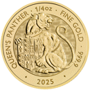 Pre-Owned 2025 UK Tudor Beasts Queen's Panther 1/4oz Gold Coin