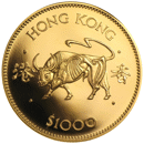 Pre-Owned 1985 Hong Kong Year of the Ox $1000 Gold Coin